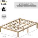 Bamboo Bed Frame Full Size Wood Platform Bedframe Solid Stable with Non-Slip Slats Support Tall Bed No Box Spring Needed Heavy Duty Easy Assembly Noise Free Nature