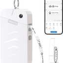 ORGSTA Label Maker Machine with Tape Bluetooth Portable Thermal Labelling Printer for School Home Office Organization, Wireless Mini Labeler S001 Label Machine with Label Sticker Maker, White