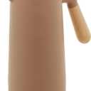 WOLFF - Thermal Coffee Carafe - Hot or Cold Drinks, Double Walled Insulated Vacuum Flask - Leakproof Coffee Dispenser with Wooden Handle, Thermos Bottle for Cold Beverages - Nude Pink, 34floz/1L