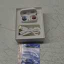 Rechargeable Invisible Hearing Aids for Seniors & Adults, Noise Cancelling, With Portable Charging Case, Blue & Red