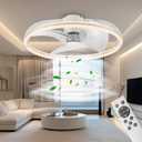29in LED Ceiling Light with Fan, Ceiling Fan Lights 24 Levels Wind Speeds, Stepless Dimming Light, Modern Fan Lighting for Living Room, Dining Room, Bedroom, Office, 3000-5500K, 73CM