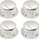 4Pack 318569904 Cooktop Burner Control Knob Compatible with Frigidaire Electrolux Replaces 3514026 AP5809436 PS9495257 EAP9495257