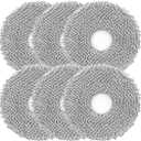 6Pcs Microfiber Mop Cloth Pad for Roborock Q Revo,Qrevo S,Qrevo Pro,Qrevo Master,Qrevo MaxV,QV35A,QV 35S,Qrevo S5V,Qrevo Edge S5A,Qrevo Curv,Saros 10R Robot Vacuum, Washable Mopping Cloth Accessories