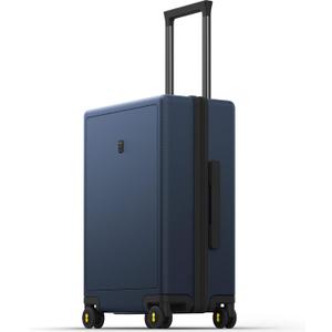 LEVEL8 Carry on Luggage Airline Approved, Carry-on Suitcases with Wheels, Lightweight Hardside Luminous Textured Luggage for Travel with Tsa Lock, 20 Inch, Navy