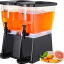 VEVOR Beverage Dispenser, 3 Gallon x 2 Drink Dispensers for Parties, Plastic Juice Dispenser with Stand Spigot Lid, Iced Tea Lemonade Juice Water Dispenser, for Restaurants, Hotels, Parties