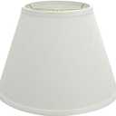 Aspen Creative 32685 Transitional Empire Shape Spider Construction Lamp Shade, White, 7" Top x 13" Bottom x 9-1/2" Slant Height