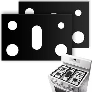 2 Pack Gas Stove Burner Cover, Stove Guard Stove Top Protector, Gas Stove Burner Liners, Compatible with Samsung Gas Stove Range, for Kitchen Cooking, Reusable, Non-Stick and Washable24.4 x 16.3inch