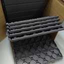 Plastic Interlocking Deck Tiles 36 Pack (36 Sq Ft) - 12"x12" Waterproof Indoor Outdoor Patio Flooring, Snap Together Anti-Slip Decking Tiles for Balcony Porch Poolside Backyard Garage, Dark Grey
