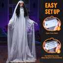 JOYIN 67" Halloween Decorations Outdoor Life Size Bride Decor, White Ghost Haunted House Props with Creepy Sound for Garden Yard Lawn