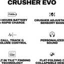 Skullcandy Crusher Evo Wireless Bluetooth Headphones with Extra USB-C Charging Cable, Multi-Sensory Bass, Noise Isolating Over-Ear Fit, 40 Hours Battery, Microphone for iPhone Android - Bone