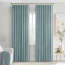 MIULEE Slate Blue Back Tab Blackout Curtains 84 Inch Length 2 Panels Set for Living Room Bedroom Privacy, Rod Pocket/Pinch Pleat Thermal Insulated Room Darkening Pleated Light Blocking Drapes