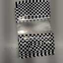 Fuutreo 50 Pcs Racing Car Bags Racing Clear Sealing Pouches with Handles Resealable Black and White Checkered Flags Plastic Bag for Race Theme Birthday Party Candy Gift Wrap Supplies Decor (Car)