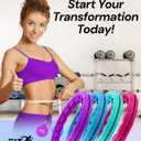FIT ON FORM Infinity Weighted Hula Hoop for Adults Weight Loss, Smart Exercise Hola Circle Hoop for Women Abs Workout