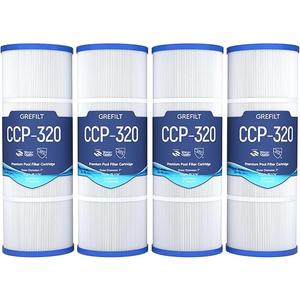 4-Pack CCP320 Pool Filter Cartridges, Compatible with Pentair Clean & Clear Plus 320, Replaces Pentair R173573, Pleatco PCC80-PAK4, 320 sq.ft