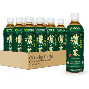 Ito En Oi Ocha Unsweetened Bold Green Tea, 16.9 Fluid Ounce (Pack of 12), Unsweetened, Low Calorie