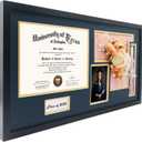 GraduationMall Class of 2026 Graduation Shadow Box Frame for 8.5x11 Diploma & 4x6 Photo with Graduation Cap & Tassel Holder Wood Display Case