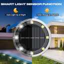 Peasur Solar Lights Outdoor Waterproof, 8 Pack Solar Powered Ground Lights Outdoor, IP68 Waterproof, Anti-Rust, Solar Garden Lights Landscape Lighting for Pathway Yard Lawn Walkway Driveway,Cool White