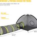 Outdoor Cat Enclosures Indoor, Portable Mesh Tent, Tunnel, Playhouse With Adjustable Harness and Leash for Walking, Colorful Tease Ball for Animals