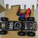Jiakora Large Size RC Cars, Rock Crawler RC Truck with 2 Rechargeable Batteries, 6 Wheel Remote Control Monster Truck, Durable Metal Body & LED Headlights, Boy Toys for 4-7, 8-12 Kids & Adults