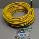 Sewer Jetter Kit for Pressure Washer,Water Jet Drain Cleaning Hose with Corner Rotating Button Spring Nose 1/4" NPT Sewer Cleaning Tool High-Pressure Nozzles,5800 PSI 100 FT (Yellow)