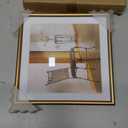 6x6 Picture Frame, Brass Matte Thin Modern Metal, Square Frame for Desktop and Wall Mounting, Aluminum Floating Photo Frame, Fit 5x5 with Mat or 6 x 6 without Mat, 1 Pack