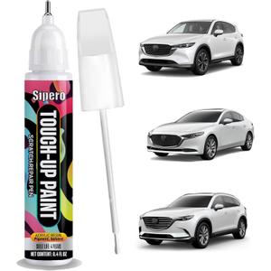 Touch Up Paint Snowflake White Pearl 25D Exact Color Match Scratch Repair Compatible with Mazda 3, 5, 6, CX-5, CX-9, CX-30, CX-90