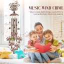 Mushroom Wind Chimes Outdoor - Metal Waterproof Windchime Indoor Outside Decor for Garden Yard Patio Balcony Christmas New Year Hanging Decoration Birthday Gift for Women Mom Grandma Wife