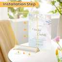 Gold Frames 8X10 Double-Sided Gold Picture Frames Tabletop Acrylic Sign Holder for Wedding Table Number Holder Menu Holder Flyer holder Diaplay Stand with Removable Dot Stickers -3 Pack