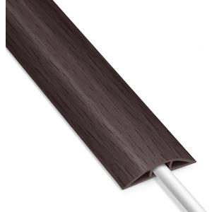 Cord Covers for Wires on Floor 6FT, LZEOY Cord Cover Floor, Wood Black Floor Cable Management, Cable Protector Prevent Cable Trips Floor Cable Covers for Cords, Cable Cavity: 0.47" (W) x 0.24" (H)