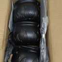 Halloween Party Decorations Indoor,Set of 3 Witches Cauldron Candy Serving Bowls With Rack,Halloween Party Supplies,Black Plastic Candy Cauldron for Table Decor