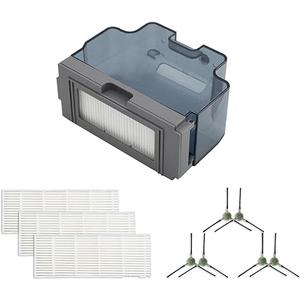 Robot Vacuum Replacements Parts Fit For Lefant M210/M213/M210b, For Okp K2 K2p K3 K4 K5 L1 K2p Robot Vacuum Cleaner, Vacuum Dust Pan, Side Sweep Edge Brush HEPA Filter (Dustbin& Filter&Sweep-10pc)