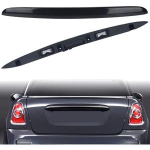 Black Rear Trunk Hatch Handle With Lamp, Tailgate Trim Lid Trunk Liftgate Pull Handle Compatible With BMW Mini Vehicle 2005-2015 Cooper R56 R57 Series, Replace#51132753602 - Backhatch Release Handle