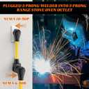 Kanayu 10-50P to 6-50R 50amp Welder Adapter Cord Compatible with NEMA, 3 Prong Range Stove Oven to Welder Plasma Cutter Adapter with Ergonomic Handle Heavy Duty STW 8 AWG*3C, 1ft, ETL Listed