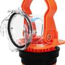 Camco Rhino RV Sewer Adapter PRO - Clear Sewer Hose Elbow with Drain Lock Adapter - Includes Ergonomic Handle & Flexible Adapter (39730)
