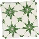 Dureidos Peel and Stick Floor Tiles: 11.8"x11.8" Self-Adhesive Easy to Install Tile Sticker, Waterproof Vinyl Flooring for Bathroom, Kitchen, Bedroom, 10PCS Covering 10 sq ft Green and White