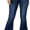 Bell Bottom Jeans for Women Ripped High Waisted Classic Flared Denim Pants (X-Large, 01blue2402)