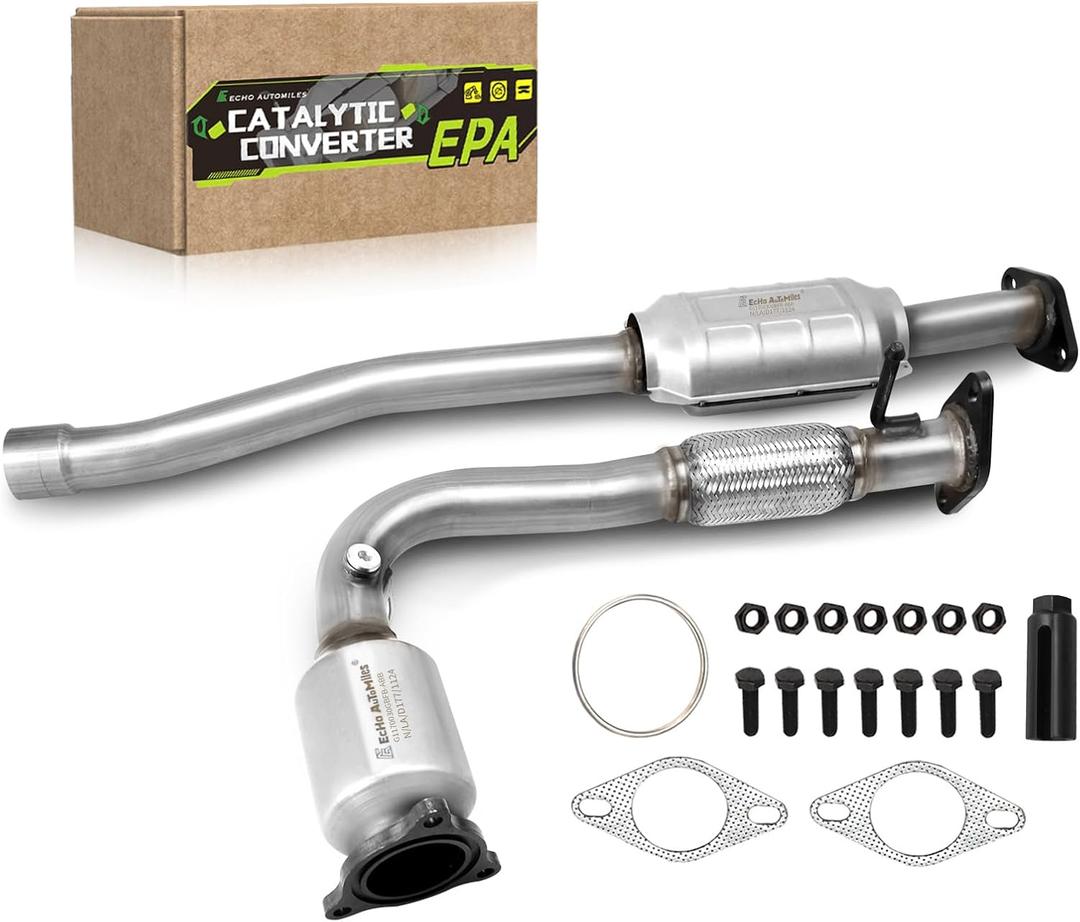 Front & Rear Catalytic Converter Compatible with Chevrolet Captiva Sport 2012-2015, Chevrolet Equinox 2010-2014, GMC Terrain 2010-2014 2.4L Catalytic Convertor EPA Compliant 644015