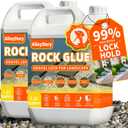 2.64Gallon Rock Glue for Landscaping, Pea Gravel Binder & Stone Adhesive | Strong Mulch Glue & Gravel Stabilizer for Pea Gravel, Pebbles, and Stone for Garden Walkways, Yards, Patios, and Driveways