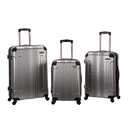 Rockland London Hardside Spinner Wheel Luggage, Silver, 2-Piece Set (20/24/28)