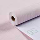 Haimin Grasscloth Wallpaper Textured 24in X 393in Fabric Contact Paper Pink Wall Paper Textured Linen Peel and Stick Self-Adhesive Thick Vinyl Embossed Film Wallpaper (Pink)