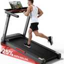 Renestar Treadmill for Home with 25% Auto Incline - 8.5MPH Max Speed, Extra Large LED Touchscreen, 300LBS Capacity, Bluetooth Speaker, 3.5HP Home Office Treadmills for Running Jogging Walking (Black)