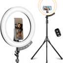 Sensyne 12" Ring Light with 62" Tripod Stand, LED Selfie Circle Light with Strong Magnectic Phone Holder Compatible with Cellphones for Live Stream/Recording/Photography/YouTube/TikTok