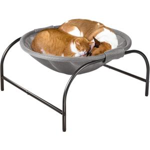JUNSPOW Cat Bed [Large Size] Dog Bed Pet Hammock Bed Free-Standing Cat Sleeping Cat Supplies Pet Supplies Whole Wash Stable Structure Detachable Excellent Breathability Easy Assembly