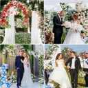 Metal Arch Backdrop Stand, 7.2FT+6FT Wedding Arch Frame, Balloon Arch Backdrop Stand Set of 2, Gold Wedding Arch Backdrop Stand for Wedding Birthday Party Baby Shower Graduation Ceremony Decor