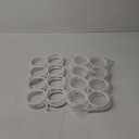 Flexzion Scarf Organizer for Closet - 28 Slot Scarf Hanger Hijab Organizer, Space Saver for Socks, Shawls, Ties, Towels, Belts, Multi Purpose Hanging Rack Storage, 2 Pack White