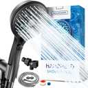 High Pressure Handheld Shower Head 11 Spray Settings, 4.85 inch Pause Switch Water Saving Shower Head, Removable High Flow Bathroom Showerhead with Long Hose and Adjustable Bracket (Matte Black)