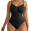 SHAPERX Women's Seamless Shapewear Bodysuit Tummy Control Body Shaper Waist Snatching Body Suit, L/XL
