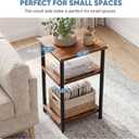 DUMOS End Tables Set of 2, Small Side Table, Nightstand for Small Spaces, 2 Pack