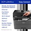 Brother DCP-L2640DW Wireless Compact Monochrome Multi-Function Laser Printer with Copy and Scan, Duplex, Black & White Output | Includes Refresh Subscription Trial(1),