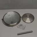 ALHAKIN 10x Magnifying Makeup Mirror, 8 Inch Tabletop Mirror with 1X/10X Magnification Double Sided, Standing Bathroom Makeup Mirror for Desk, Nickel